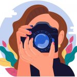 Девушка делает фото для резюме